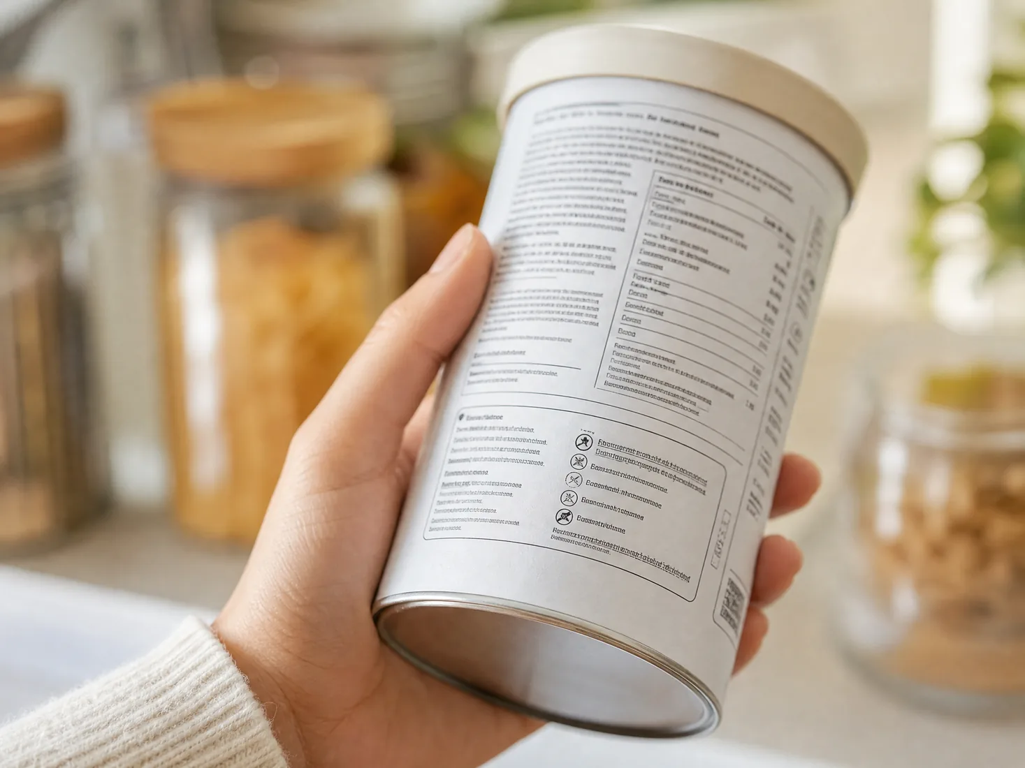 A food package label